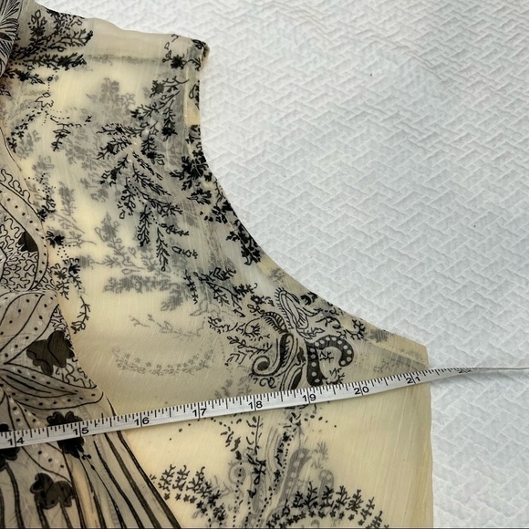 coldwater Creek Beige Sleeveless Vest Swimsuit cover-up Size M - Picture 7 of 9